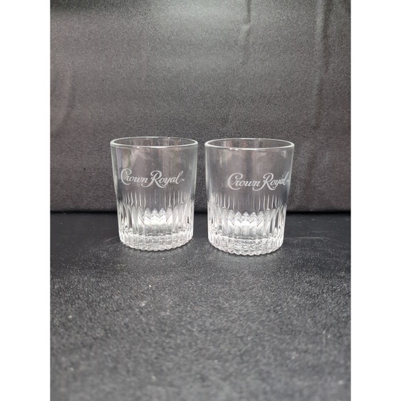 Crown Royal Whiskey‎ Rocks Glasses, Set of 2, Limited Edition, Scotch Glasses - Picture 1 of 9